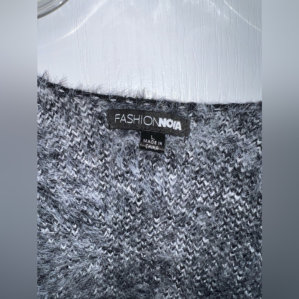 Fashion Nova Oh You Hound Houndstooth Knit Two Piece Skirt Set Size L - Picture 7 of 12